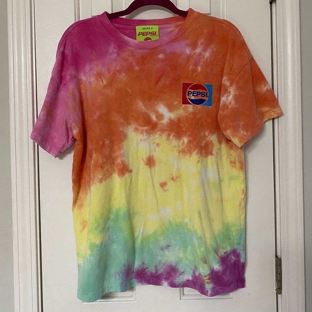 Forever 21 x Pepsi Short Sleeve TieDye Tee T-Shirt